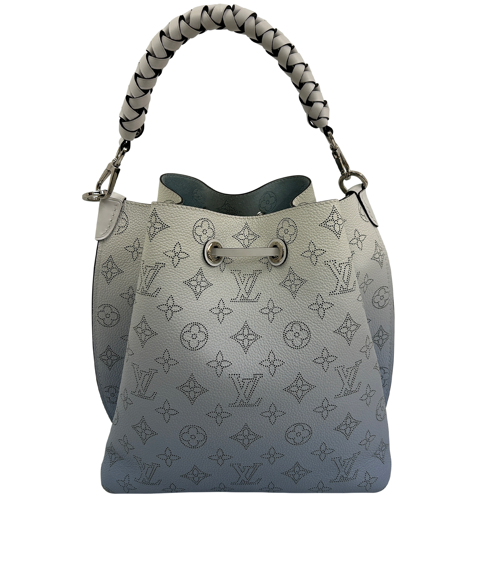 Muria, 2.990&euro;, Bolso, Azul/Blanco, Animal - Piel, Vista trasera